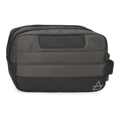 Image of Adept Dmas Toiletry Bag Two Compartments Adaptable Grey 26x16x12cm Polyester, Grey, One Size,