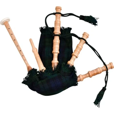 Image of Mini Miniature Bagpipe, Rosewood Bagpipe for Beginners Playable Gift. (BlackWatch)