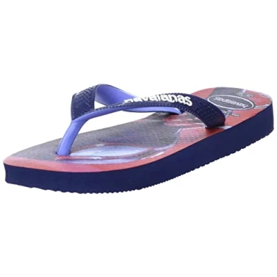 Image of Havaianas Top Marvel Unisex Adult Flip Flops Color: Navy Blue/Provence Blue Size: 3/4 UK