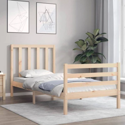 Image of vidaXL Bed Frame without Mattress 90x200 cm Solid Wood Pine