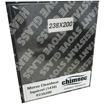 Image of Chimsoc Replacement Stove Glass Morso Cleanheat Squirrel (1430) (238mm x 200mm Rectangular)