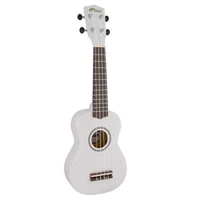 Image of Tiger Soprano Ukulele for Beginners in White