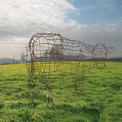 Image of Pink Floyd Wireframe Cow 40 x 40cm Canvas Prints, Polyester, Multi Colour, cm