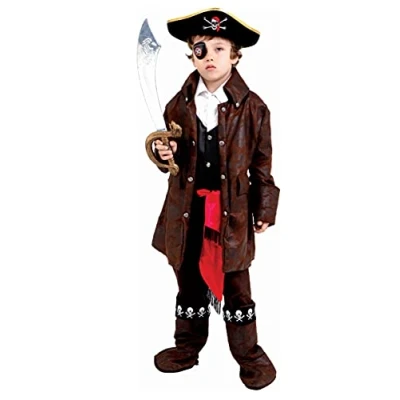 Image of Dress Up America Cute Caribbean Boy Pirate Costume Beautiful Set For Role Play