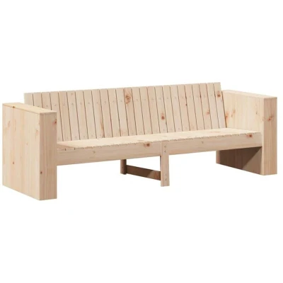 Image of vidaXL Garden Sofa 3 Seater Natural Solid Pine wood Medium Durable