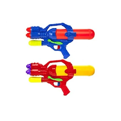 Image of Water Gun Super Pump Action Triple Space Blaster Double Shot Splash Powerful Long Distance Assorted Colours (Super Triple)