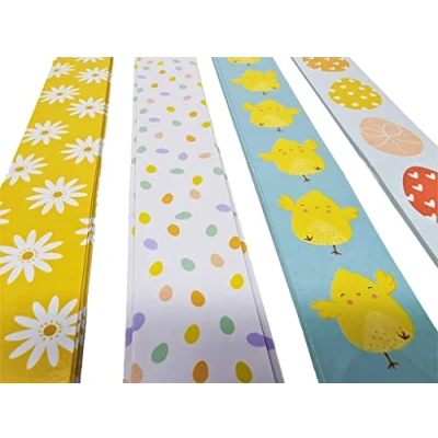 Image of 80 Easter Paper Chains Peel &amp; Seal Decorations / Craft
