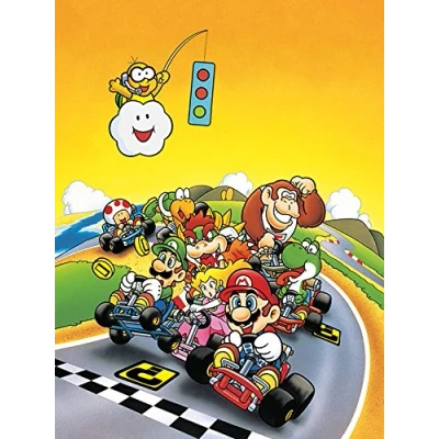 Image of Pyramid International Super Mario Kart (Retro) Canvas Print 85 x 120cm, Wood, Multicolour, 120 1.3 cm