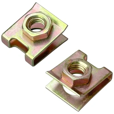 Image of 20 PCS Clip On Nuts,U Shapes Nut Clamps Metal Clips Screw Bases for M6 Bolts
