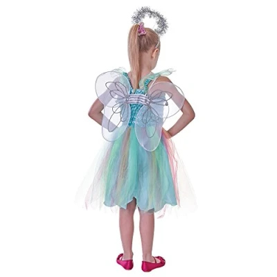 Image of Bristol Novelty CC002 Angel Kit for Kids 1 Set Silver 41 cm x 28 5 Wings and Halo, White, One Size