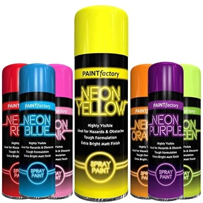 Image of Classic Signature 1 x Neon Yellow 200ML Spray Paint Aerosol Fluorescent Bright Graffiti (Banksey) Matt Finish