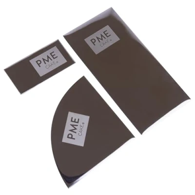 Image of PME SS23 Mini Flexible Icing Side Scrapers, Set of 3, Stainless Steel