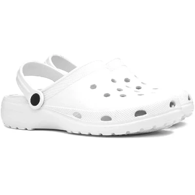 Image of Ladies Womens Mules Slippers Nursing Garden Beach Hospital Clogs Shoes Sandals White