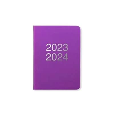 Image of Letts Dazzle A6 week to view 2023/2024 academic diary purple