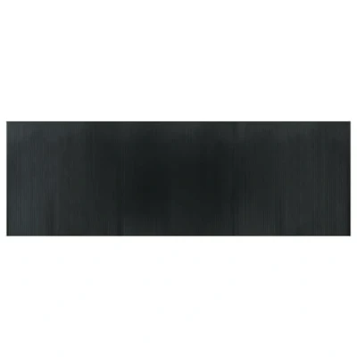 Image of vidaXL Bamboo Area Rug in Grey 100x300 cm Durable Rectangular Floor Covering with Anti Slip Backing for Living Room, Home Office