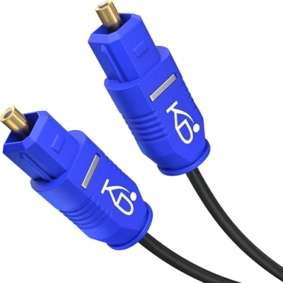 Image of KabelDirekt TOSLINK Cable Slim, Optical Audio 1m Fiber Optic for Soundbar, 2mm thin (TOSLINK to TOSLINK, digital S/PDIF cable, Stereo System/Amplifier, Home Theater, Xbox One/PS4)