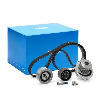 Image of 081685, 0816E0, 0816H6, 0816H7, 082949 Water Pump + Timing Belt Kit SKF VKMC 03130 with gaskets/seals 134 rounded tooth profile Plastic