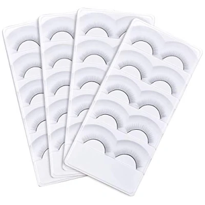 Image of 20 Pairs Training Eyelashes, Self Adhesive Practice Lashes for Teaching Eyelash Extensions, Extension Kit Mannequin Head