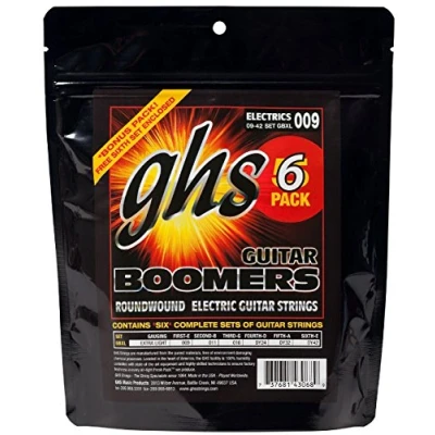 Image of GHS GBXL 5 9 42 Extra Light Boomers Guitar String Set (Pack of 6)