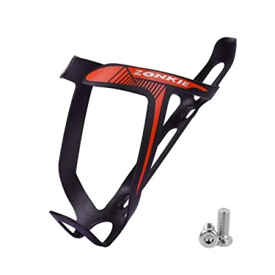 Image of zonkie Bicycle Water Bottle Cages, Basic MTB Bike Aluminum Alloy Lightweight Holder Road, Mountain Cage 28g (Red)