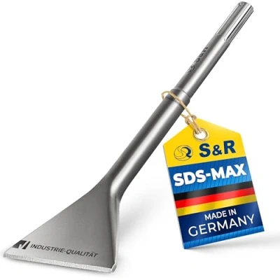 Image of S&amp;R Wide Chisel SDS MAX 350 x 115mm Round. Made in Germany