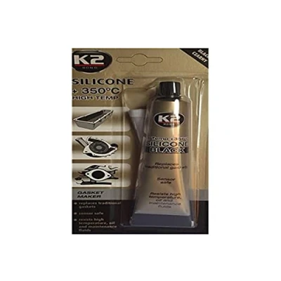 Image of K2 High Temperature Silicone Sealant Dichtsi Likon, Extremes to + 350 C; Black; 85g Tube