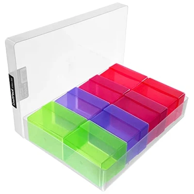 Image of WestonBoxes CraftPack, Small Storage Box Multi Pack for Beads, Jewellery, Sewing, Hobby, Crafts &amp; DIY (Multicolour, 8 Pack)