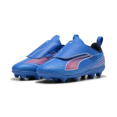 Image of Puma Ultra 6 PLAY FG/AG Unisex Football boots turf for kids, Size: 8K, blue/white/glowing red shoes