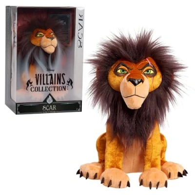 Image of Disney Villains Collection: Scar, 13 inch Collectible Stuffed Animal, The Lion King, Kids Toys for Ages 3 Up by Just Play