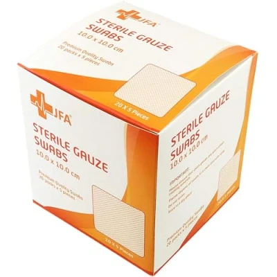 Image of Premium Sterile Gauze Swabs 10cm x Pack of 100