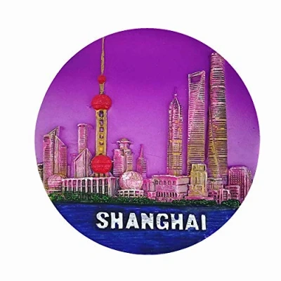 Image of 3D Shanghai China Fridge magnet Souvenir Gift, Home &amp; Kitchen Decoration Magnetic Sticker refrigerator