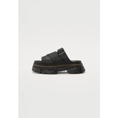Image of Dr. Martens Mattison Slide Platform sandals, Women&#039;s, Size: 7, Black athena Leather