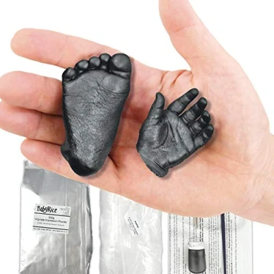 Image of BabyRice Baby Casting Kit to Make 3D Hand and Foot Plaster Casts (Black)