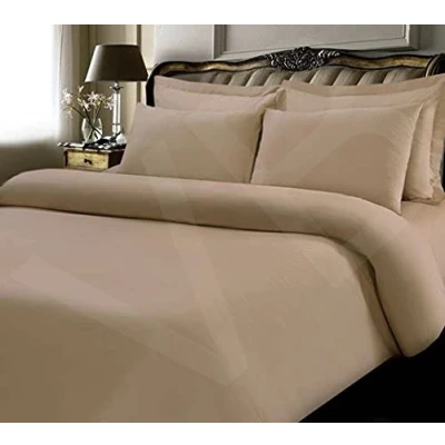 Image of Viceroybedding Pair of 100% Egyptian Cotton Pillow Cases, 400 Thread Count (House Wife, Biscuit)