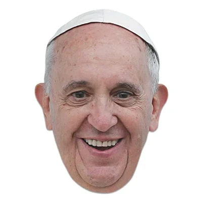Image of STAR CUTOUTS SM417 Pope Francis Mask Printed Card Fun Talking Point, for Events and Parties, One Size