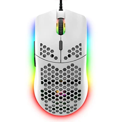 Image of ZIYOULANG Wired Gaming Mouse, 69G Honeycomb Lightweight Mouse with 6400 DPI 6 Buttons Programmable USB for PC Gamers Xbox PS4 Users