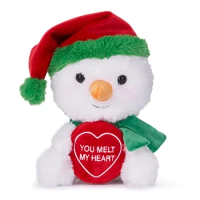 Image of Swizzels 37692 Love 18CM (7 Inches) Christmas Snowman You Melt My Heart Plush Soft Toy