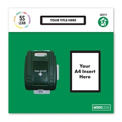 Image of MODULEAN™ Shadow Boards 5S Lean Compliant &amp; Vis Comm for The Workplace (Green, Board 7 First Aid Board)