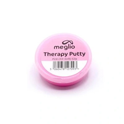 Image of Meglio Hand Therapy Putty Strength Training &amp; Stress Relief, Exercise for Adults Childrens, Variable Resistive (Pink XX Soft, 53g)