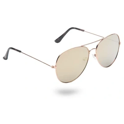 Image of EYELEVEL Women&#039;s Maddox Rose Gold Pilot Style Sunglasses, One Size
