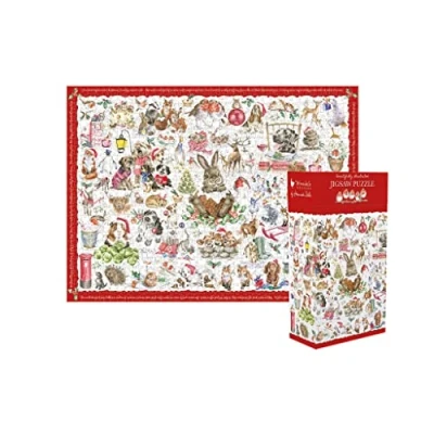 Image of Wrendale Designs by Hannah Dale The Christmas Country Set Jigsaw Puzzle 1000 Pieces