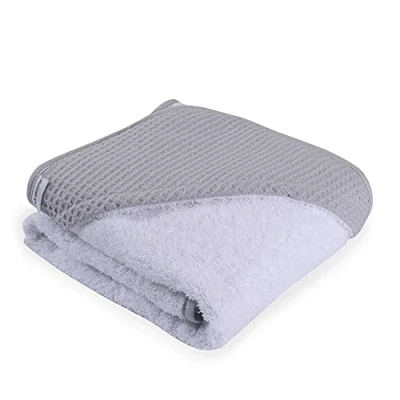 Image of Luxury Waffle Hooded Baby Towel Grey