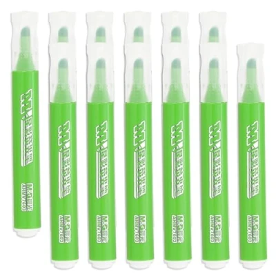 Image of M&amp;G Green Highlighter, 12 Pack High Lighters Highlighters No Bleeds Highliters Pens Neon Cute Bulk Clear View Bright Tip Marker for Books