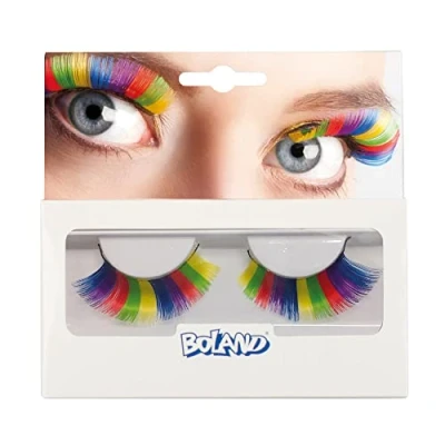 Image of Boland 10232435 01620 False Eyelashes Rainbow, Unisex, Multicoloured, Unique