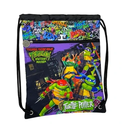 Image of CYPBRANDS Unisex Kid&#039;s Ninja Turtles Sack Mutants Backpack, Multicoloured, One Size
