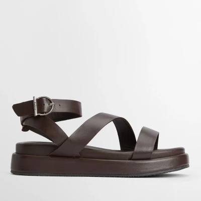 Image of Barbour Ivy Leather Sandals UK 4 Brown