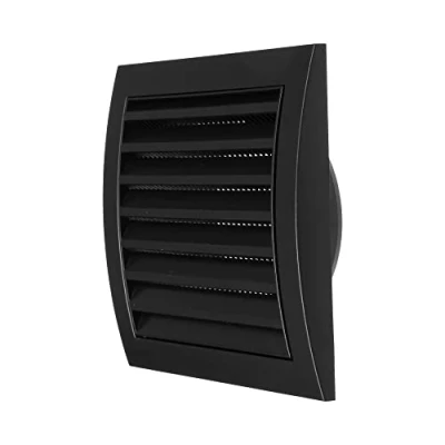 Image of Anthracite Exhaust Hood Vent 4&#039;&#039; Inch with Built in Pest Guard Screen, 100mm, Air Cover, HVAC Duct Cap