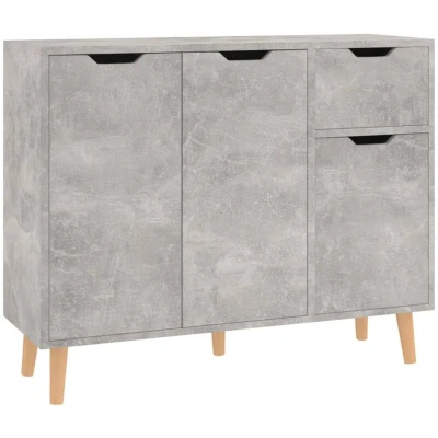 Image of vidaXL Sideboard Concrete Grey 90x30x72 cm Engineered Wood