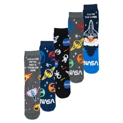 Image of United Labels NASA Socks for Men Men&#039;s Trainer Stockings 40 45 (Pack of 5), multicoloured,