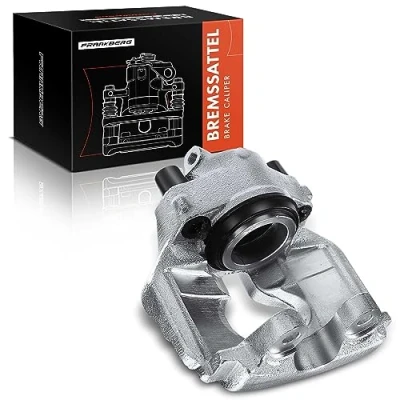 Image of Frankberg Brake Caliper Front Left Passenger Side Compatible with M.u.l.t.i.v.a.n MK V 2003 2015 T.o.u.a.r.e.g 7LA 7L6 7L7 2002 2010 Transporter/C.a.r.a.v.e.l.l.e Replace# 7L6615123F